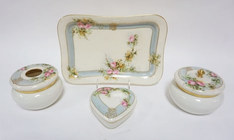 LENOX BELLEEK 4 PC DRESSER SET