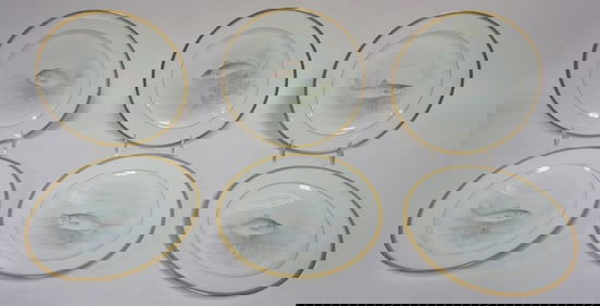 6 LENOX MORLEY FISH PLATES