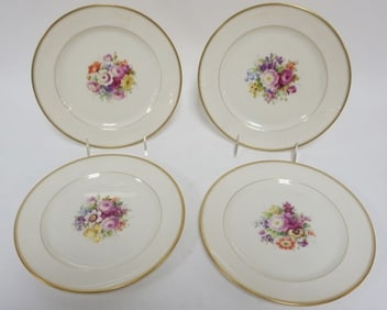 4 LENOX MORLEY FLORAL PLATES