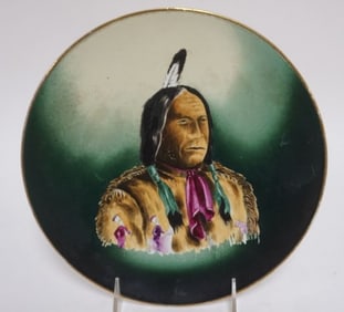 ANTIQUE HAND PAINTED PORCELAIN PLATE