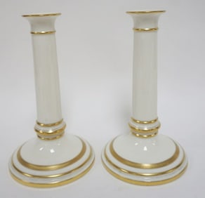LENOX GREEN MARK CANDLESTICKS