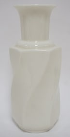 LENOX GREEN MARK TWISTED PATTERNED VASE