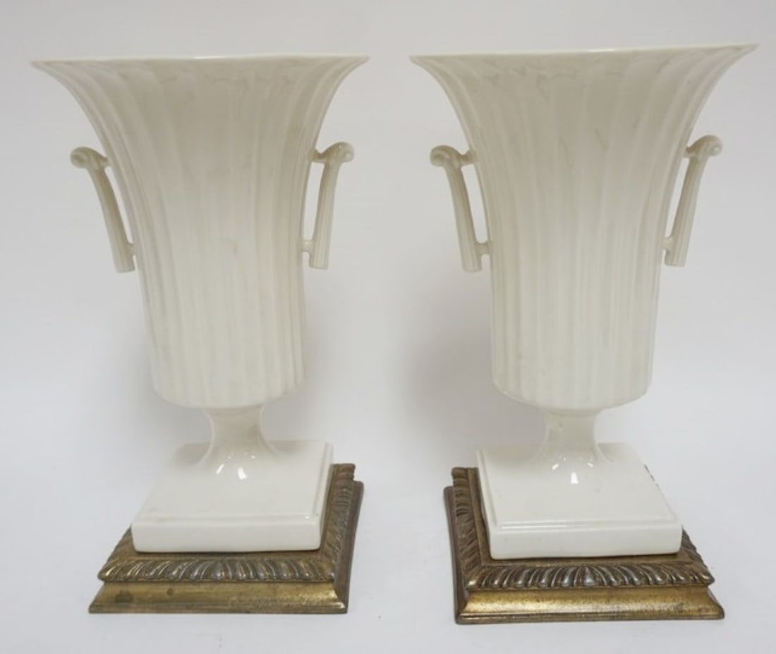 LENOX URN SHAPED TABLE LAMPS: LENOX URN SHAPED TABLE LAMPS, EACH APPROXIMATELY 11 IN H