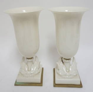 LENOX URN SHAPED TABLE LAMPS: LENOX URN SHAPED TABLE LAMPS, EACH APPROXIMATELY 11 IN H
