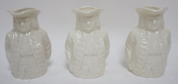 3 LENOX GREEN MARK WILLIAM PENN PITCHERS
