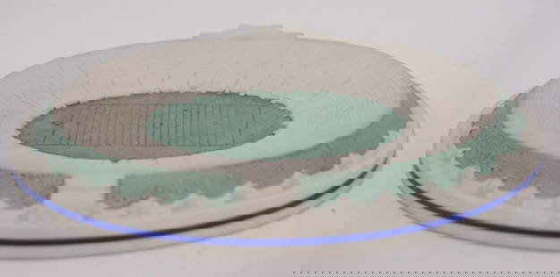 LENOX FJ CUTHBERTSON/AF WYLIE DISH: LENOX FJ CUTHBERTSON/AF WYLIE *YALE BOWL* PARIAN OVAL COMMEMORATIVE MODEL DISH, APPROXIMATELY 6 IN X 7 IN