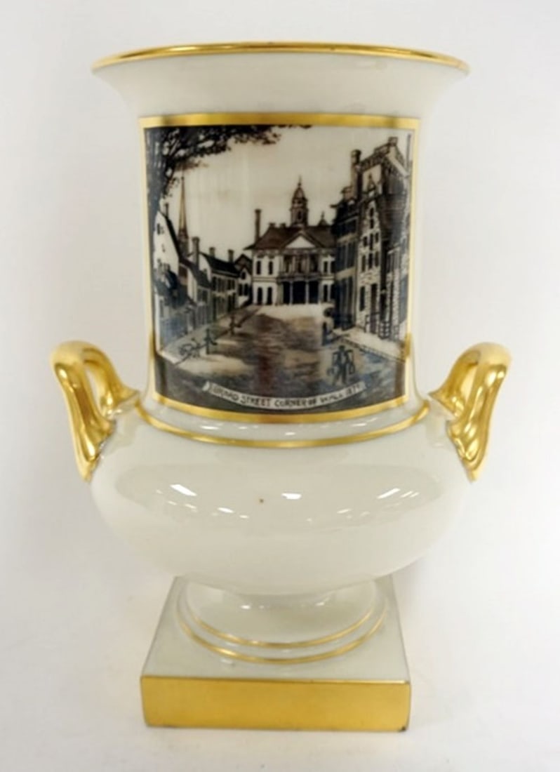 LENOX VASE *OLD PRINTS PERIOD*: LENOX VASE *OLD PRINTS PERIOD* APPROXIMATELY 6 1/4 IN X 8 1/4 IN
