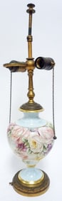 HAND PAINTED FLORAL TABLE LAMP