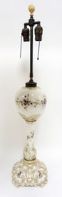LARGE HAND PAINTED TABLE LAMP