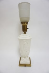 LENOX LAMP NUDE WOMAN W/SWAN