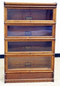 OAK GLOBE WERNICKE BARRISTER BOOKCASE