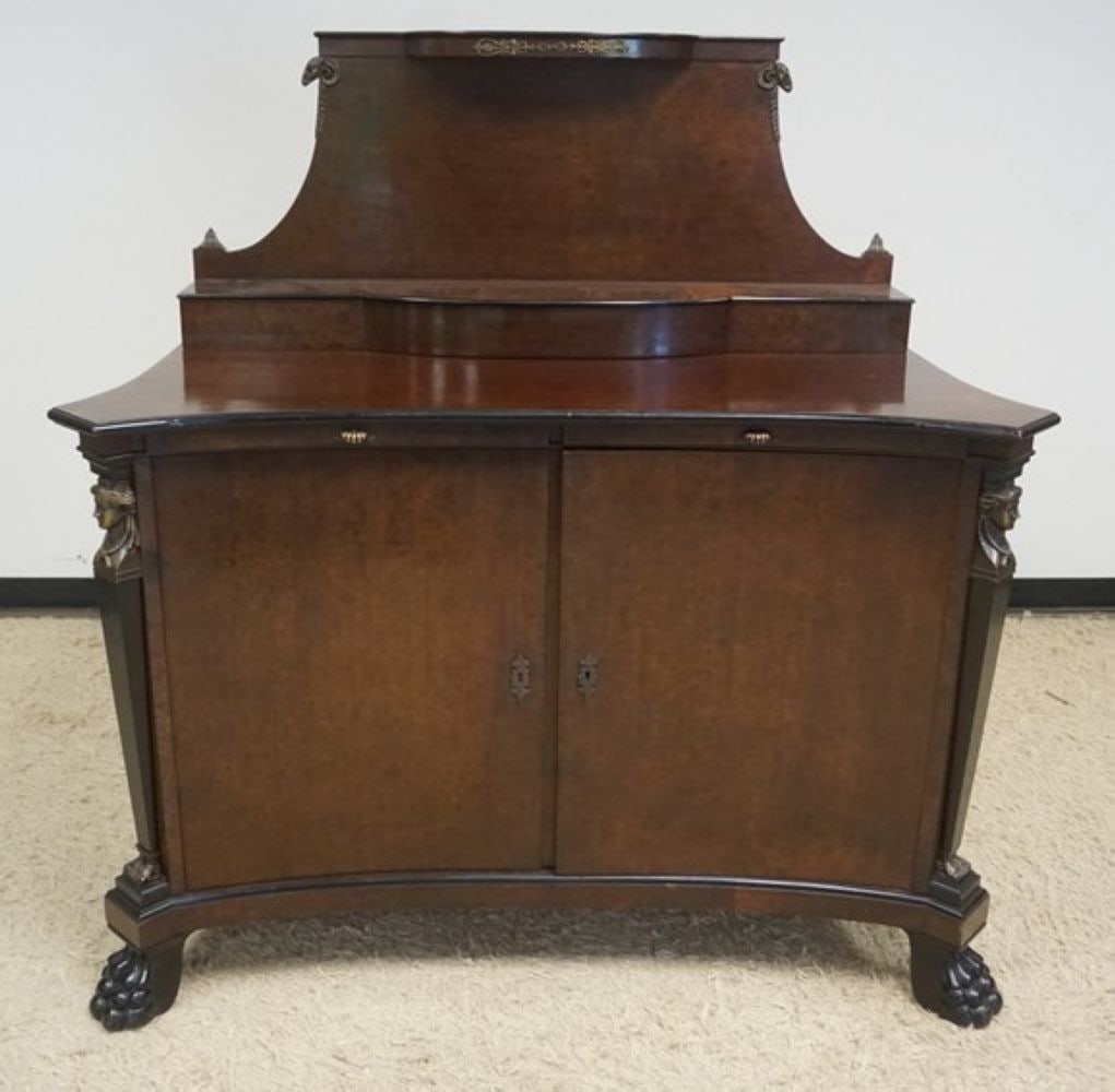 EGYPTIAN REVIVAL BURL WOOD CABINET (1 of 7)
