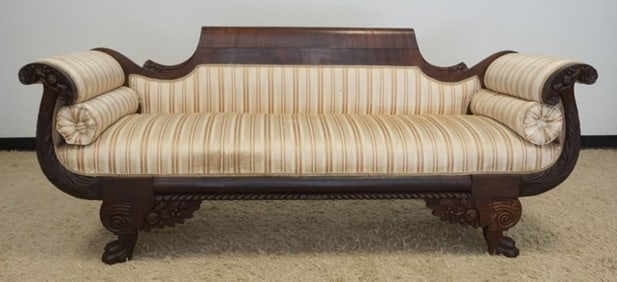 ANTIQUE CARVED FEDERAL SOFA