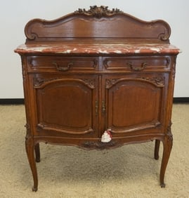 CONTINENTAL OAK MARBLE TOP SERVER