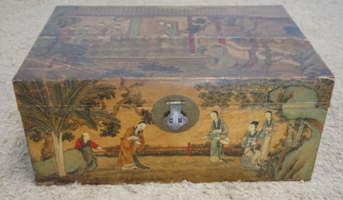 ASIAN DECORATED STORAGE CHEST (1 of 6)