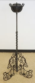FANCY WROUGHT IRON PIANO LAMP STAND