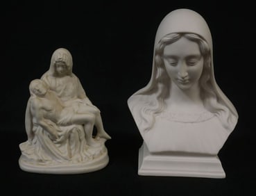ROUSE PARIAN BUST OF VIRGIN MARY & JESUS W/MARY