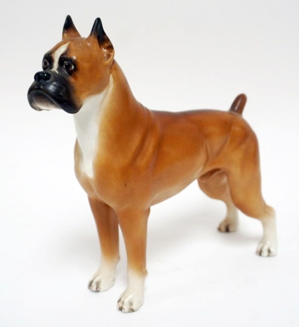 BOEHM PORCELAIN BOXER FIGURE (1 of 6)