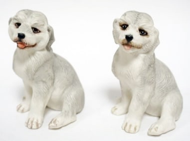 BOEHM PORCELAIN DOG FIGURES