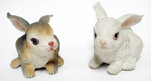 BOEHM PORCELAIN RABBIT FIGURES