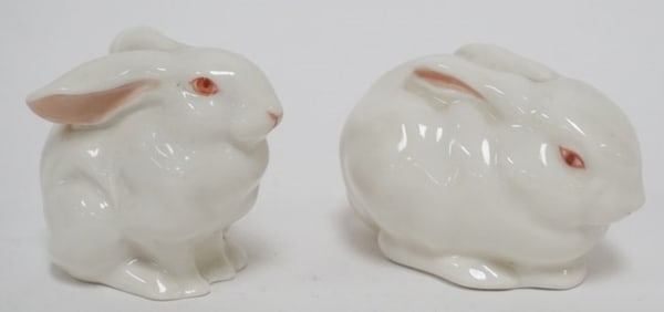 BOEHM PORCELAIN RABBIT FIGURES