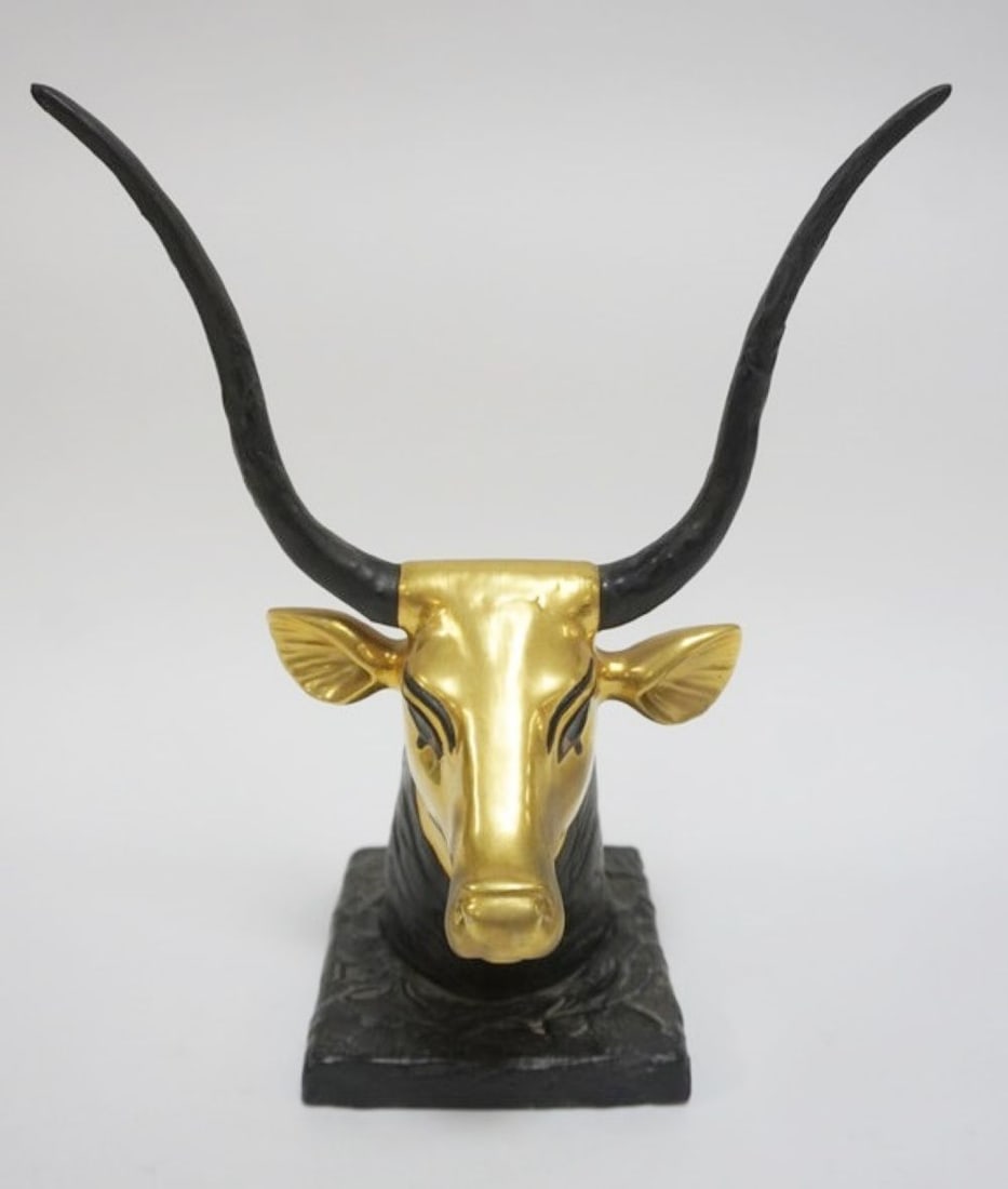 BOEHM SACRED COW HEAD LIM ED: BOEHM *SACRED COW HEAD* LIMITED EDITION, EGYPT SALUTES THE US BICENTENNIAL, #9 APPROXIMATELY 12 IN H