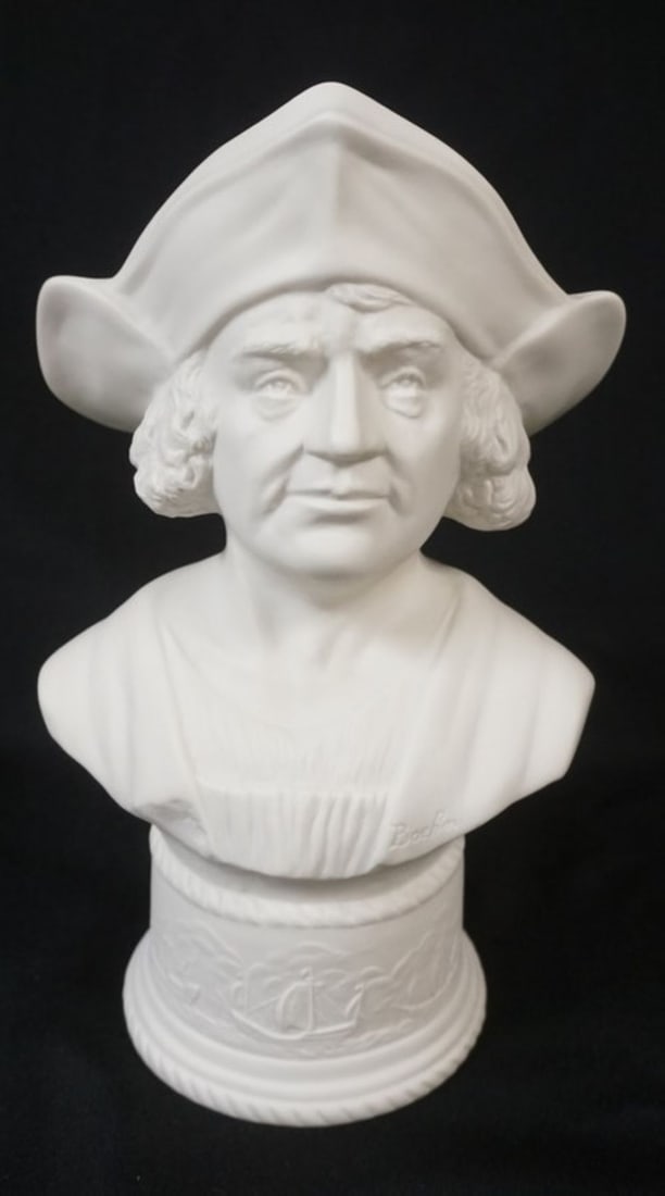 BOEHM CHRISTOPHER COLUMBUS BUST: BOEHM BUST OF CHRISTOPHER COLUMBUS, ANNIVERSARY OF DISCOVERY OF NEW WORLD