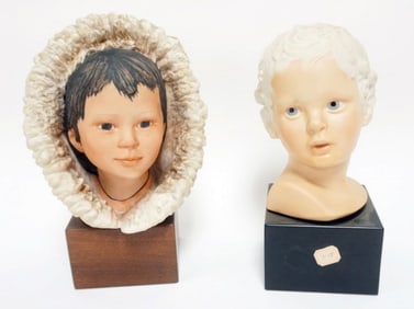 CYBIS ESKIMO CHILD BUST AND YOUNG BOY