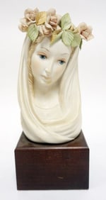 CYBIS FIGURE OF YOUNG WOMAN WITH FLOWER WREATH