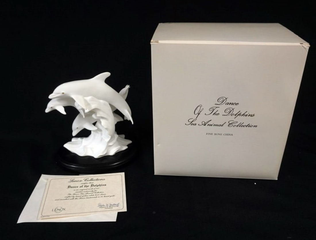 LENOX DANCE OF THE DOLPHINS: LENOX *DANCE OF THE DOLPHINS*, APPROXIMATELY 8 IN H