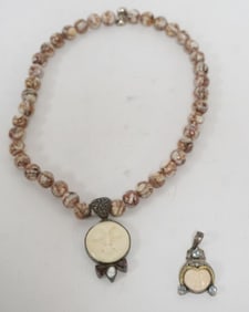 MOON FACE PENDANT AND NECKLACE
