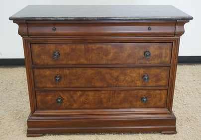 ETHAN ALLEN MARBLE TOP CHEST