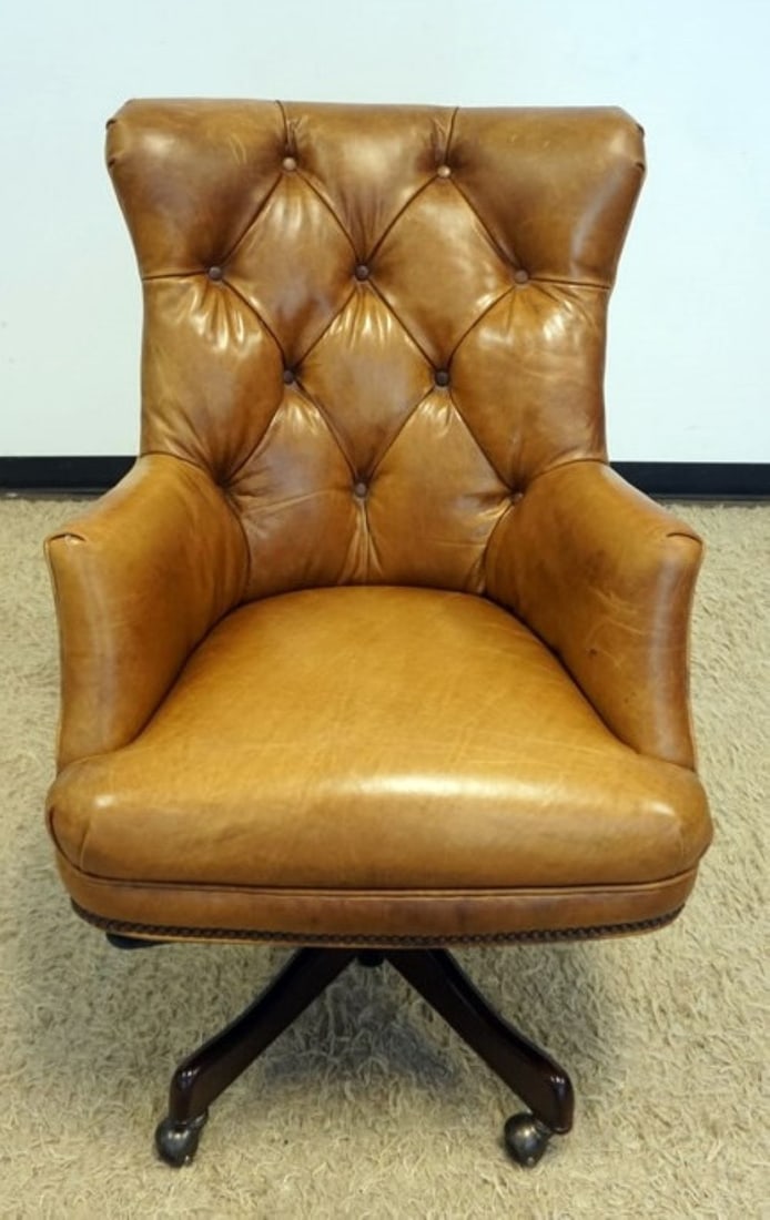 HOOKER FURNITURE CO LEATHER OFFICE CHAIR (1 of 5)