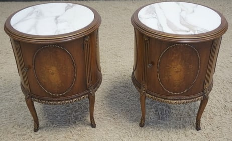 PR OUTSTANDING ITALIAN MARBLE TOP STANDS
