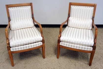 ETHAN ALLEN CARVED CHAIRS