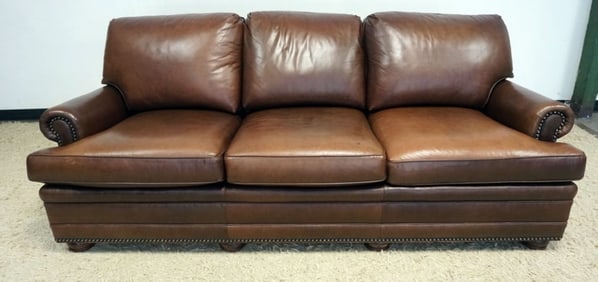HANCOCK & MOORE LEATHER SOFA