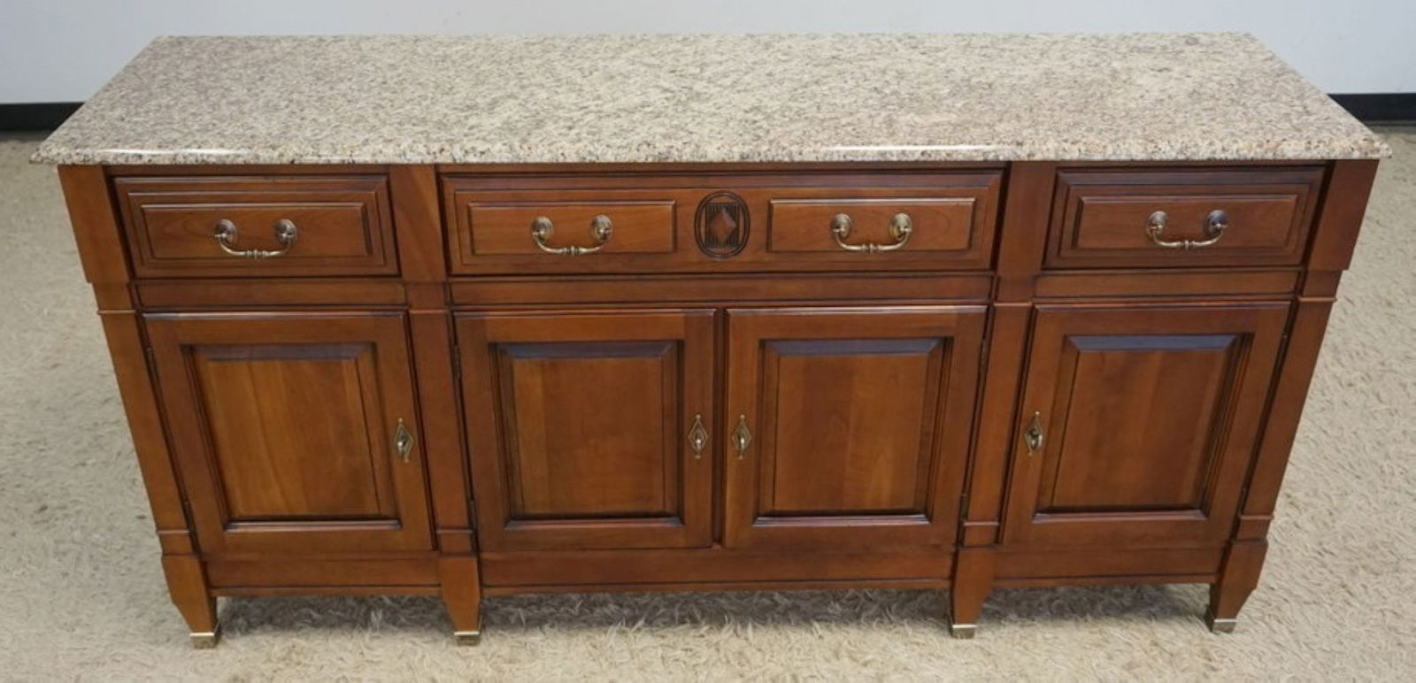 HARDEN CHERRY MARBLE TOP SIDEBOARD (1 of 5)