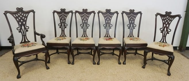CHIPPENDALE STYLE CHAIRS