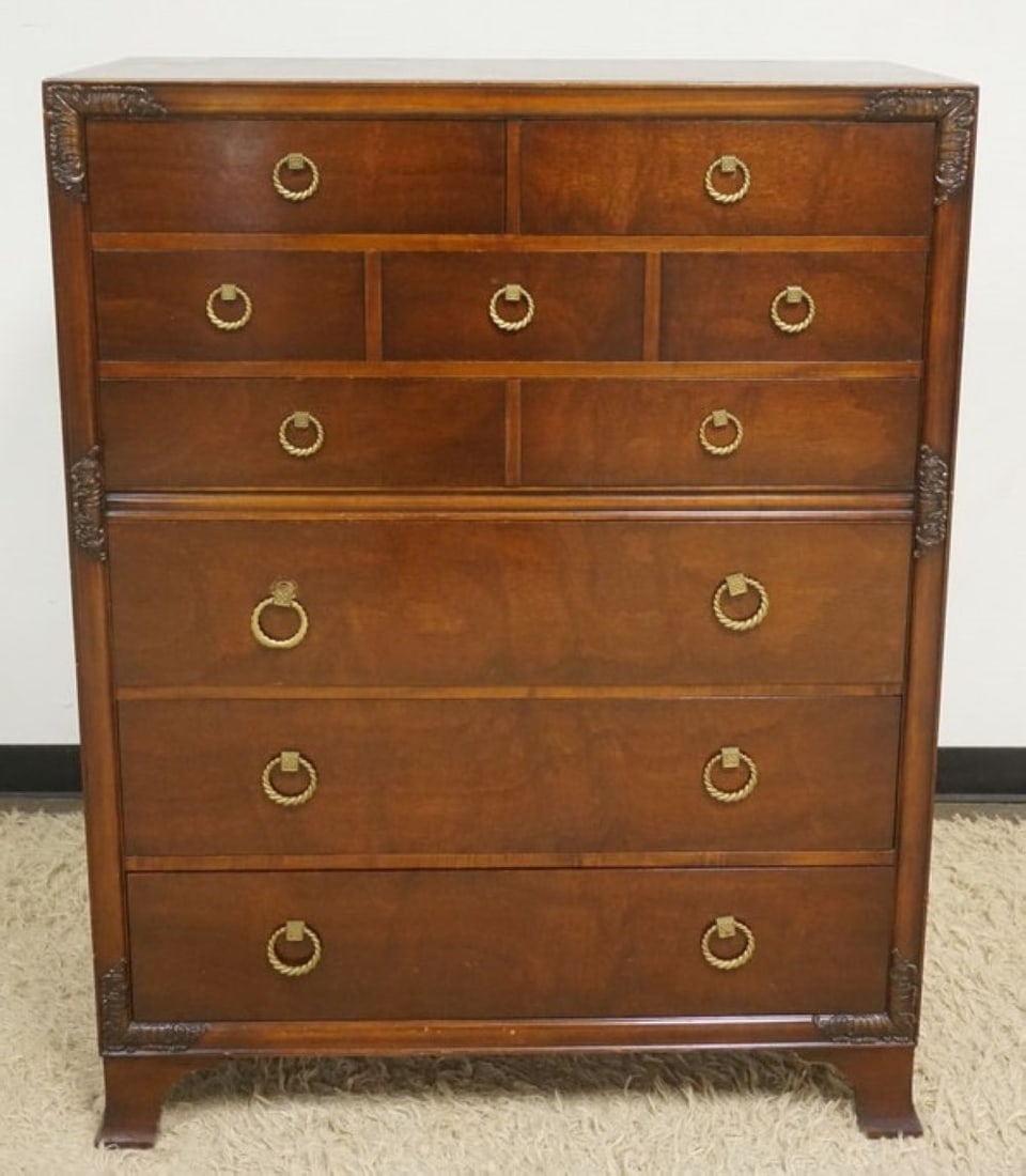 MAHOGANY HIGH CHEST (1 of 6)