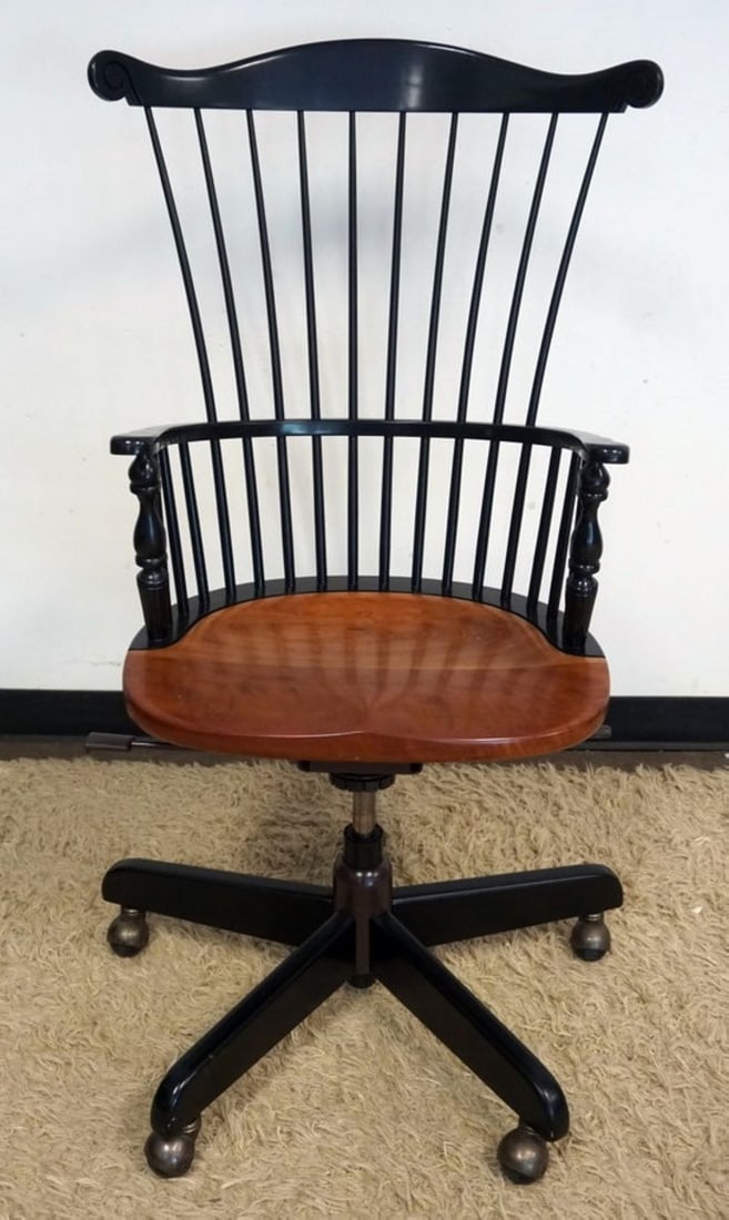 DUCKLOE BROS FAN BACK WINDSOR OFFICE CHAIR (1 of 5)