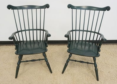 HITCHCOCK FAN BACK WINDSOR CHAIRS
