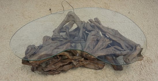 ADIRONDAK BOOMERANG COFFEE TABLE WITH LIGHTING
