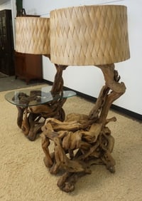 ADIRONDAL FLOOR LAMP TABLES