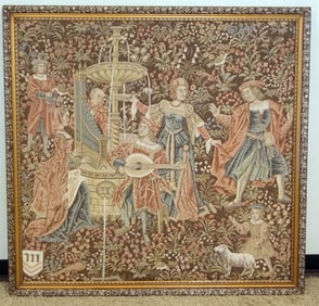 LARGE FRAMED TAPESTRY