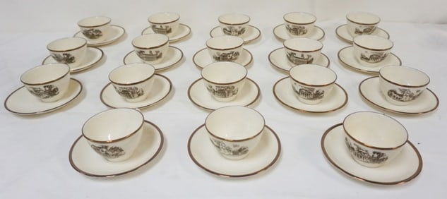 LENOX ARCHITECS TEA CUPS & SAUCERS