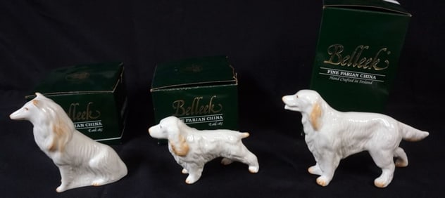 IRISH BELLEEK ANIMAL FIGURES