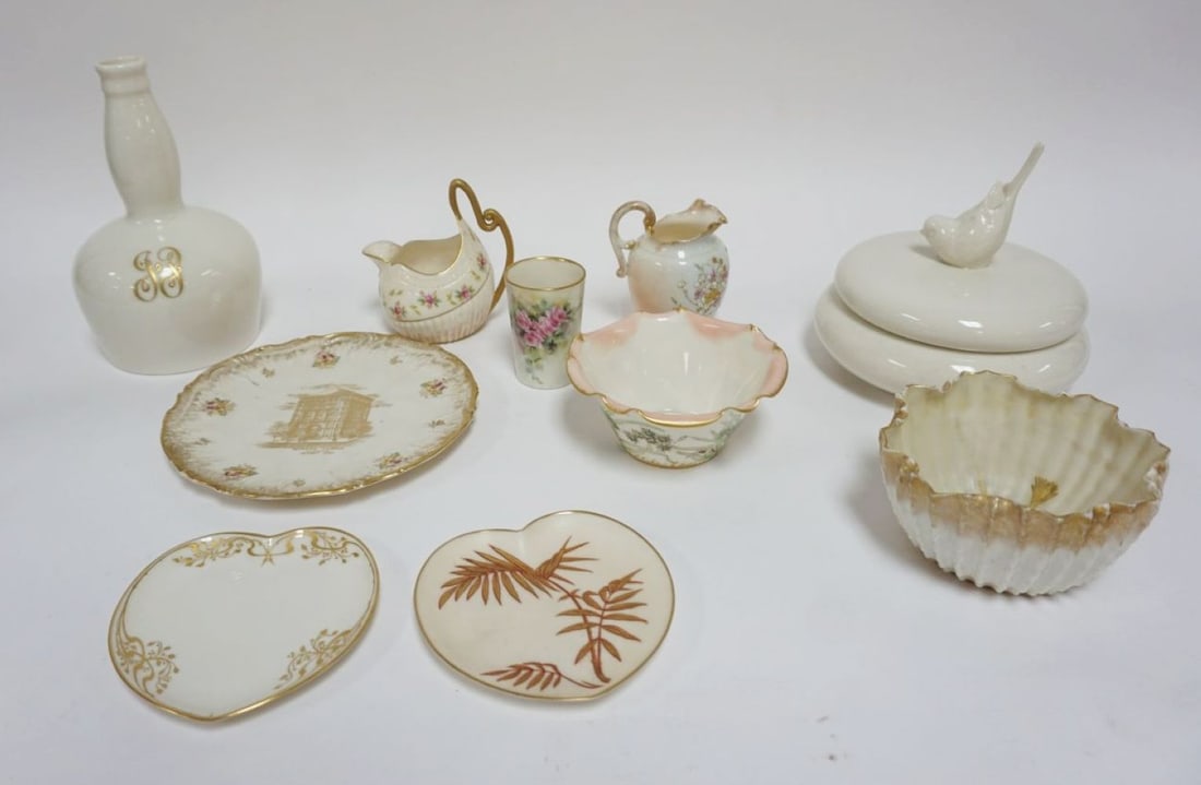 GROUP OF ASSORTED CHINA: GROUP OF ASSORTED CHINA INCLUDING AMERICAN BELLEEK