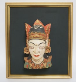 HAND CARVED WOOD INDONESIAN HEAD