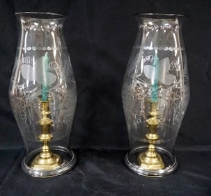OUTSTANDING PR OF ANTIQUE PUSH UP CANDLE STICKS