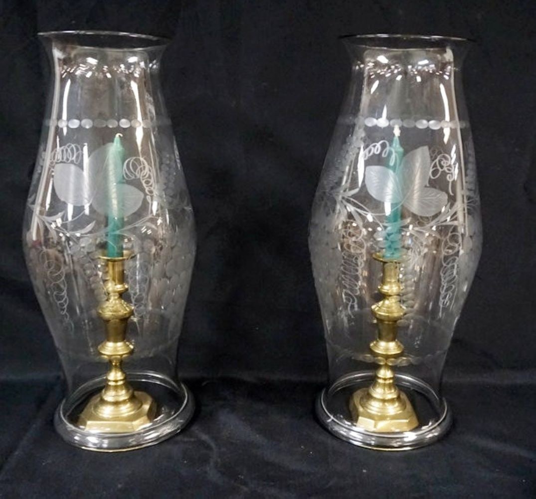 OUTSTANDING PR OF ANTIQUE PUSH UP CANDLE STICKS (1 of 11)